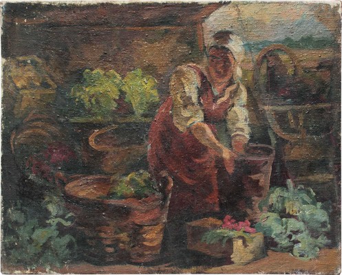 Сретенский Григорий Александрович. Уборка овощей 